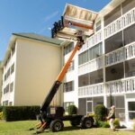 roofing trailer rb7000 lifting roofing material to third floor