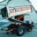 2021 Equipter RB4000 #253644 rear view with the container raised and lids open